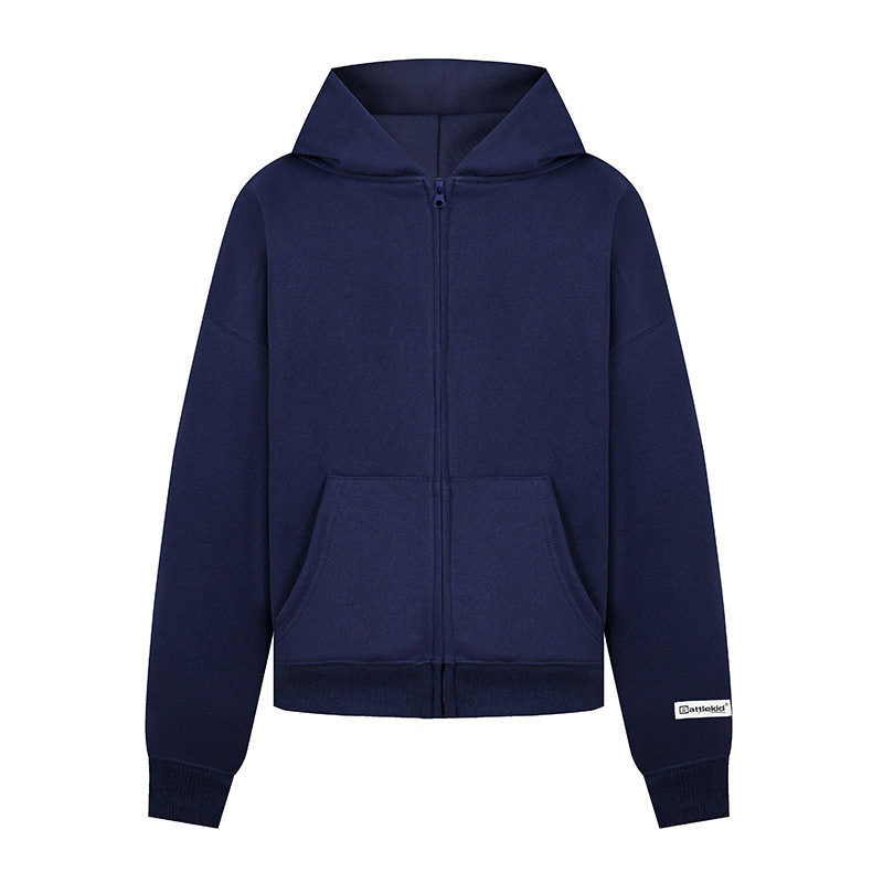 Damen Kapuzen‑Sweatjacke mit durchgehendem Reißverschluss, Kängurutasche und relaxed Fit Nord Taschen
