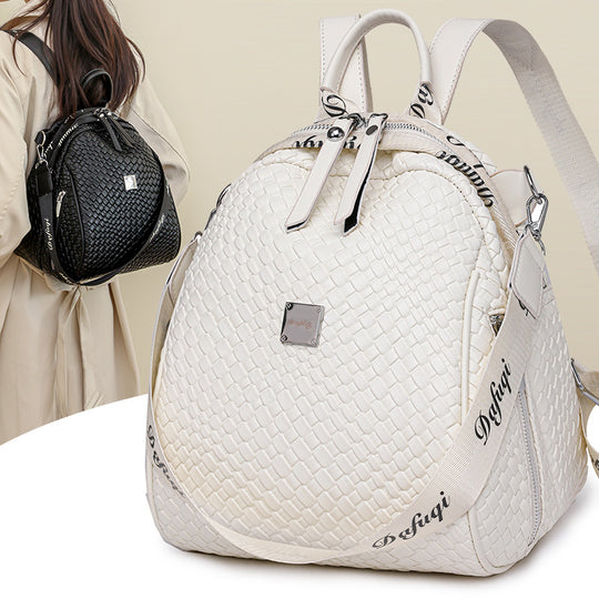 Damen Rucksack im eleganten geflochtenen Design mit verstellbaren Trageriemen Nord Taschen