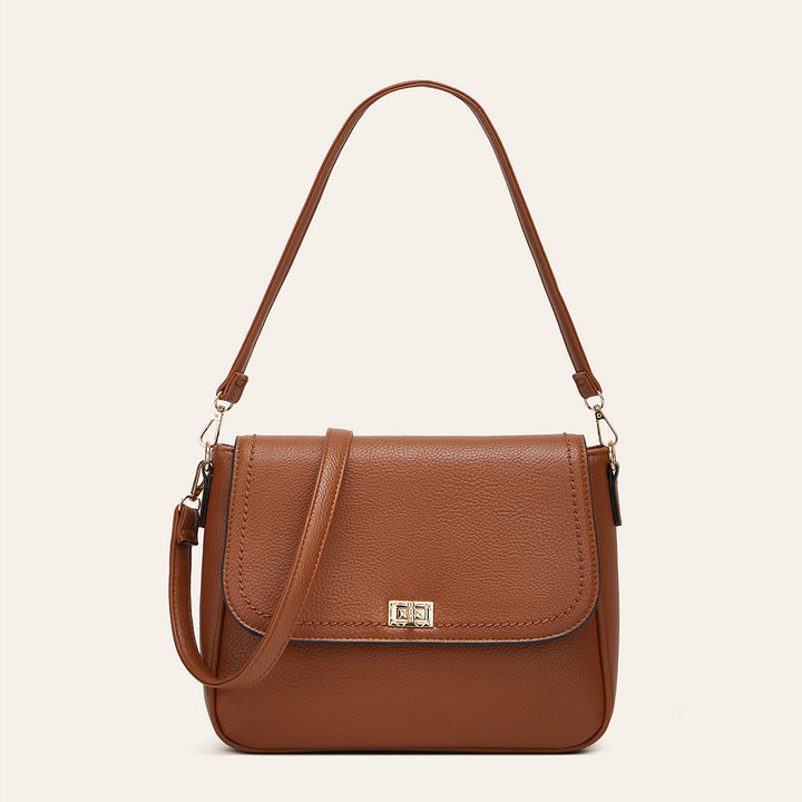 Damen Umhängetasche aus hochwertigem Kunstleder mit eleganter Klappenfront Nord Taschen