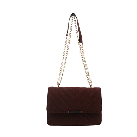 Damen Umhängetasche mit gestepptem Design und elegantem goldenen Kettenriemen Nord Taschen