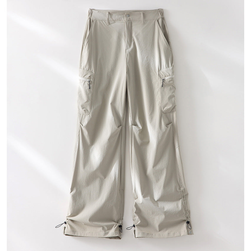 Damen Weite Cargo‑Hose mit verstellbarem Saum und Multifunktions-Taschen Nord Taschen