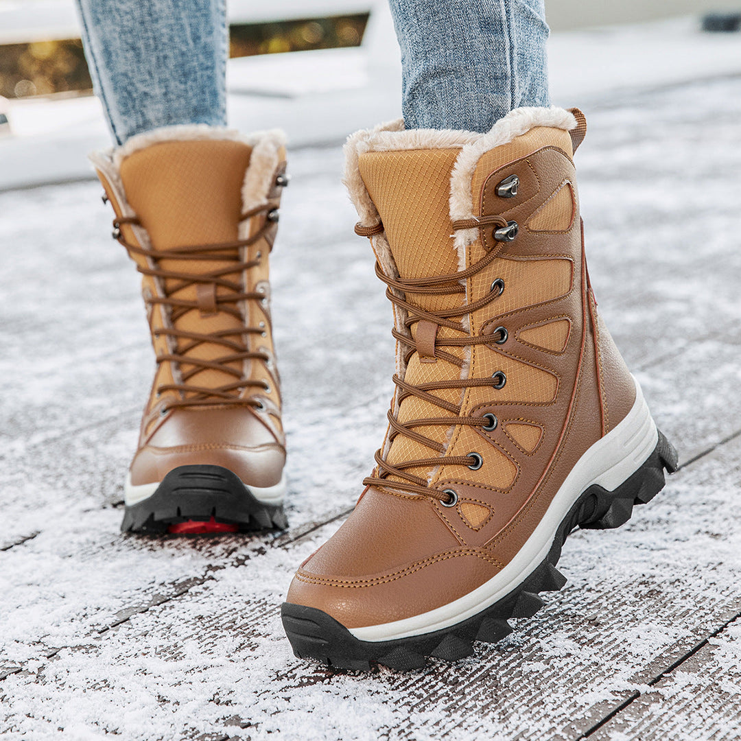 Damen Wasserdichte Winterstiefel mit isolierendem Futter und rutschfester Sohle Nord Taschen