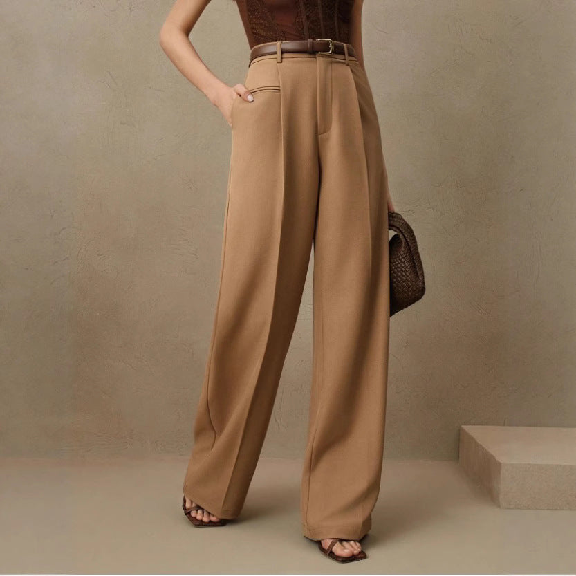Damen Weite und elegante Anzughose mit hohen Bund