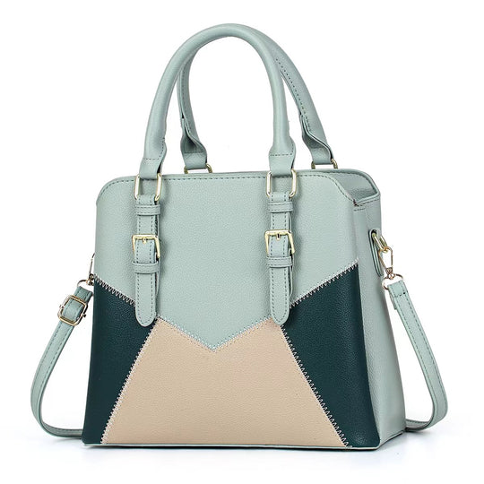 Damen Handtasche mit modernem Farbblock-Design und verstellbarem Schulterriemen Nord Taschen