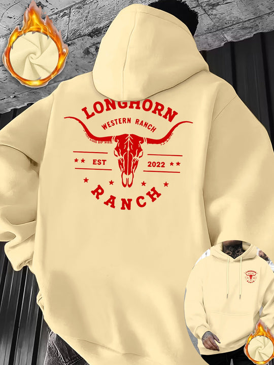 Herren Komfortabler Kapuzenpullover mit markantem Druck Nord Taschen
