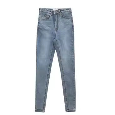 Damen hoch taillierte formende Skinny-Jeans aus Stretch-Denim mit Push-up-Effekt Nord Taschen