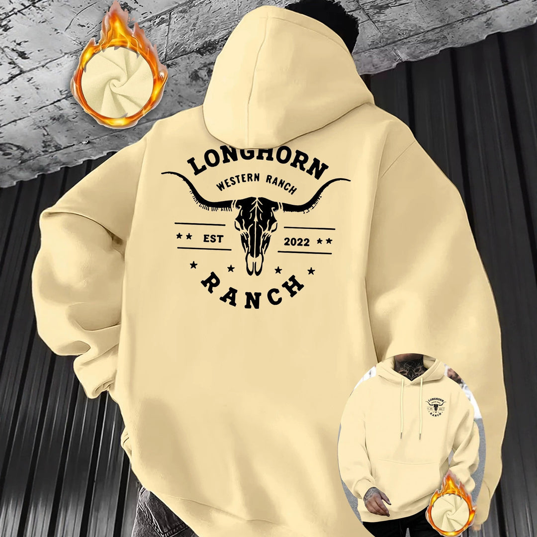 Herren Komfortabler Kapuzenpullover mit markantem Druck Nord Taschen