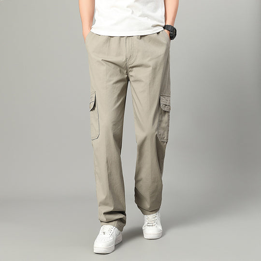 Men's  relaxed cargo pants with multi-pocket utility design and elastic waist Nord Taschen
