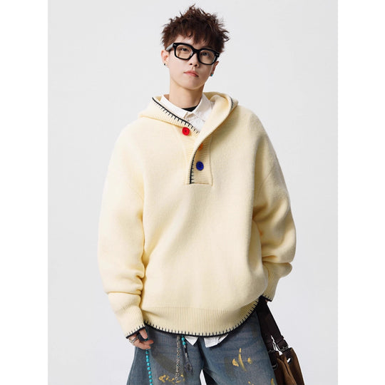 Herren Modischer Oversized-Pullover mit Strickstruktur Nord Taschen