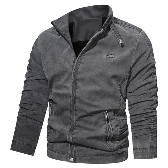 Herren Mikrofaser-Canvas-Blouson im Pilotenstil mit gerafften Ärmeln und verdeckten Reißverschlüssen Nord Taschen