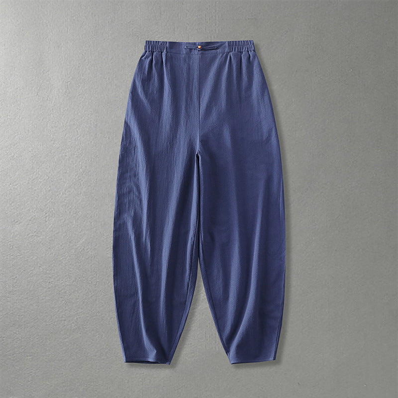 Damen Lässige, weite Haremshose mit elastischem Bund und tapered Knöchel Nord Taschen