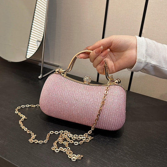 Damen Clutch Tasche mit funkelndem Kettenriemen Nord Taschen