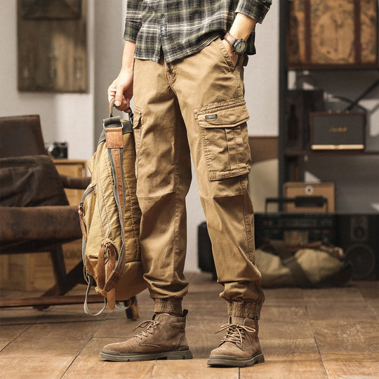 Herren Utility-Cargo-Jogginghose mit Mehrfachtaschen, elastischen Bündchen & Reißverschlussdetail Nord Taschen