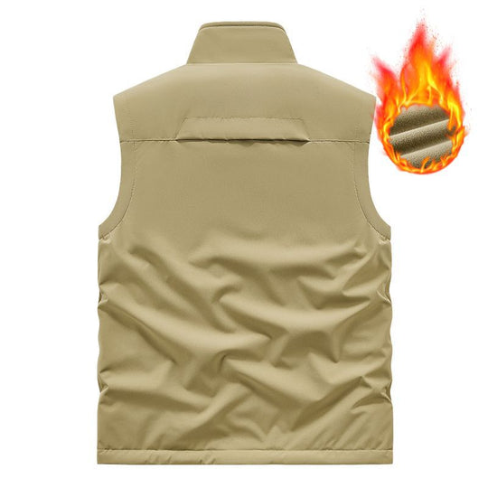 Herren Leichte technische Outdoor‑Weste mit Stehkragen, Netzfutter und Reißverschlusstaschen Nord Taschen