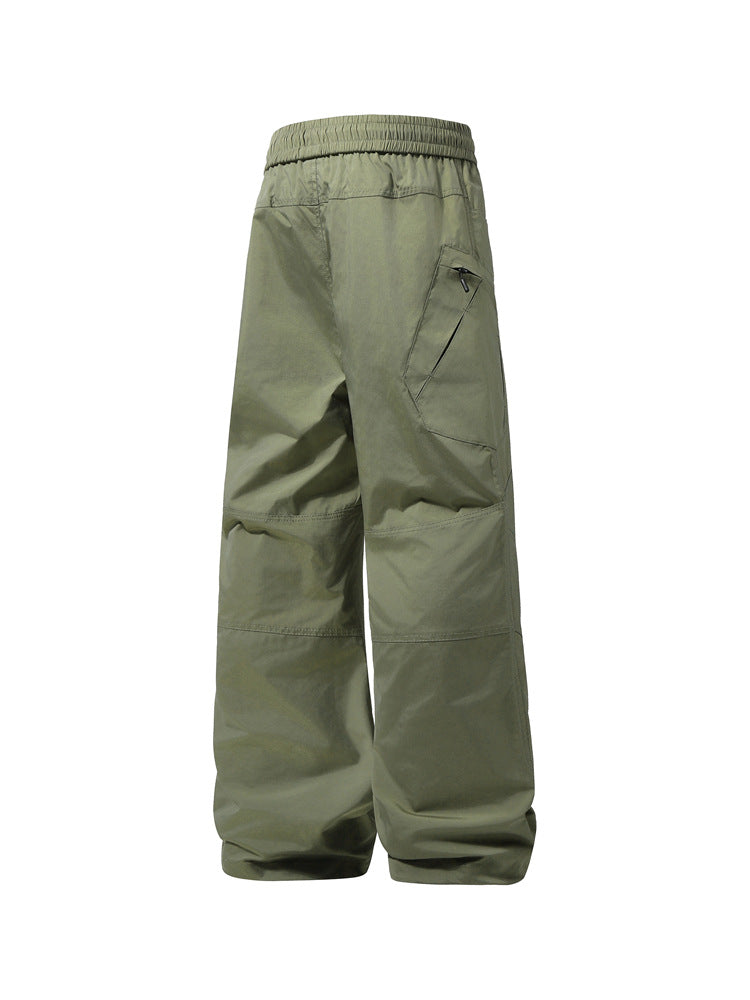 Herren Weite technische Cargohose mit elastischem Bund und schräger Reißverschlusstasche Nord Taschen
