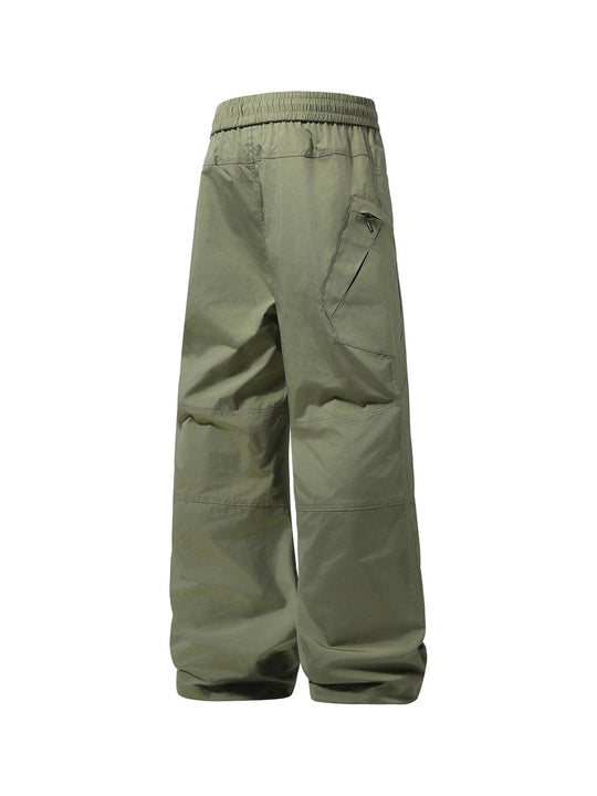 Herren Weite technische Cargohose mit elastischem Bund und schräger Reißverschlusstasche Nord Taschen
