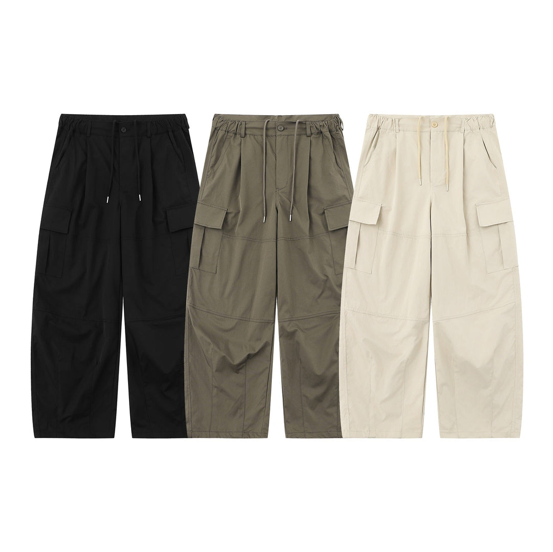 Herren Cargo-Caprihose mit elastischem Bund, Tunnelzug und Utility‑Taschen Nord Taschen