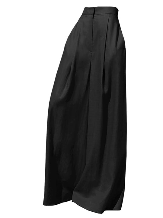 Damen Weite Leinenhose Nord Taschen