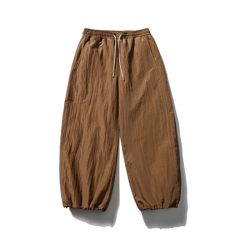 Herren Locker geschnittene Ripstop-Freizeithose mit Camouflage-Muster und elastischem Kordelbund Nord Taschen