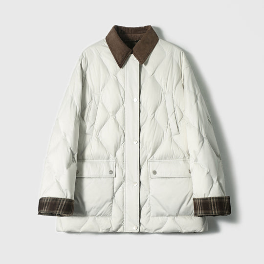 Damen Steppjacke mit karierten Akzenten Nord Taschen