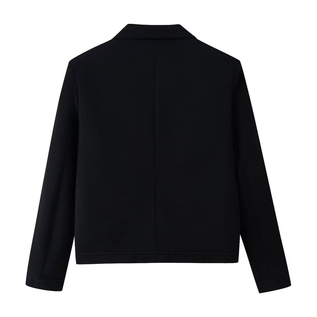 Damen Kurze militärisch inspirierte Jacke mit Knoten- und Kordelverschlüssen Nord Taschen