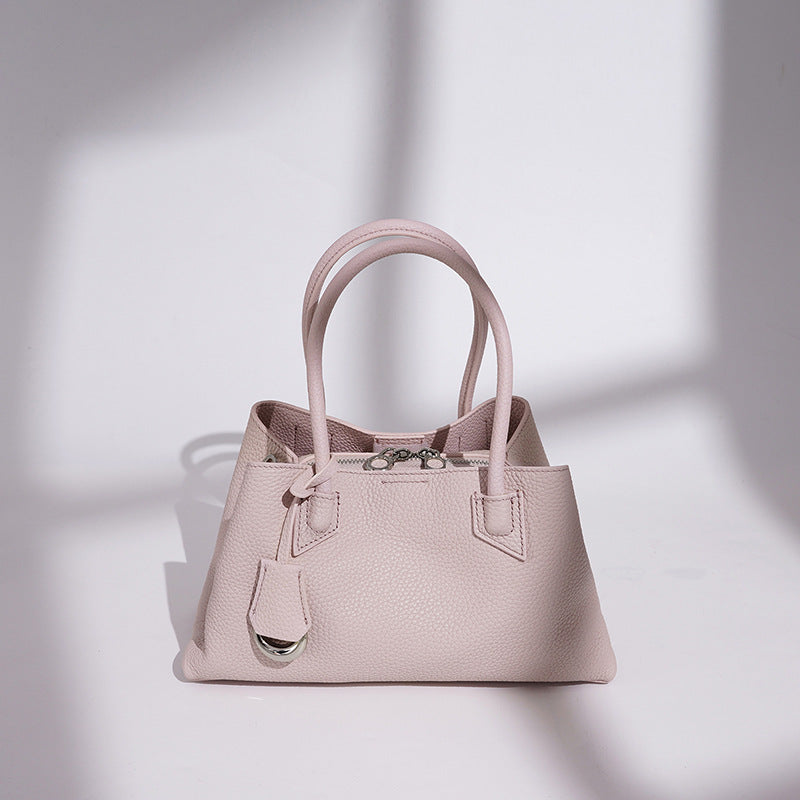 Damen strukturierte Lederhandtasche mit abnehmbarem Anhänger Nord Taschen