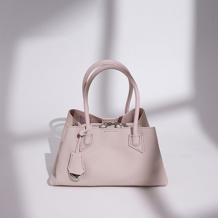 Damen strukturierte Lederhandtasche mit abnehmbarem Anhänger Nord Taschen