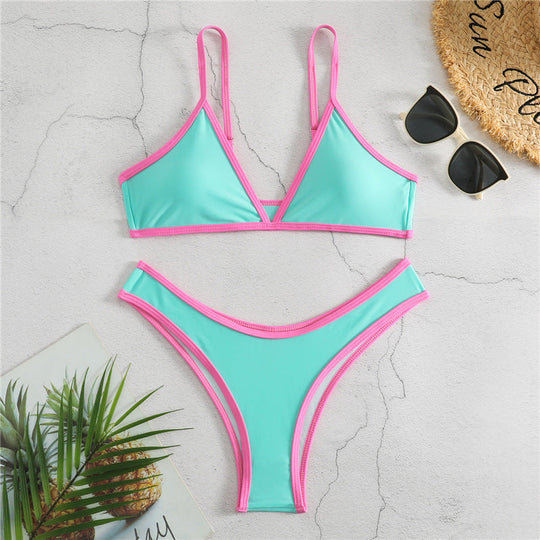 Damen Triangel-Bikini mit eleganter Naht und sportlichem Schnitt