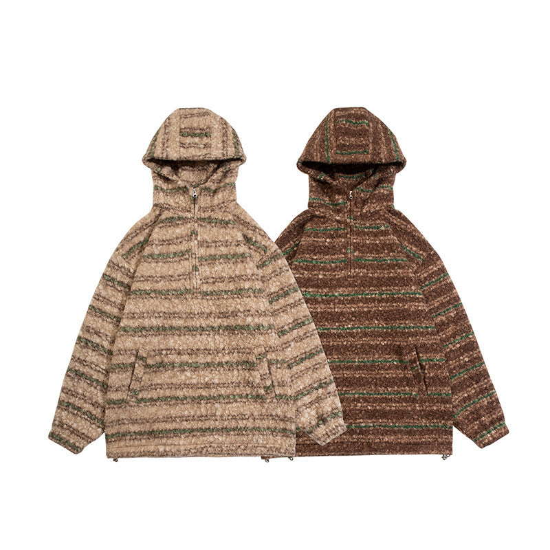 Unisex Strick-Hoodie im Oversize‑Cut mit halbem Reißverschluss Nord Taschen