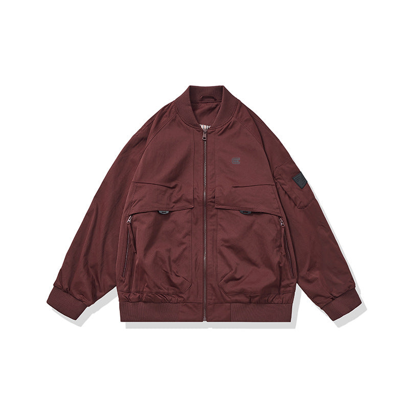 Unisex Kurz geschnittene Boxy-Bomberjacke im Utility-Look mit Frontreißverschluss, aufgesetzten Pattentaschen und Rippbündchen Nord Taschen