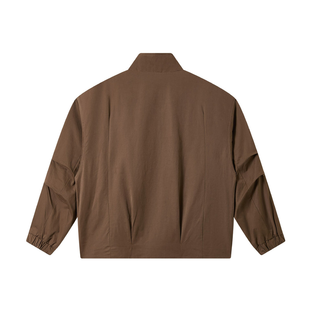 Herren Kurz geschnittener Utility-Blouson mit hohem Funnelkragen und Pattentaschen Nord Taschen