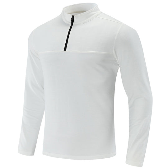 Herren Funktions-Halbzip-Langarmshirt mit Stehkragen und atmungsaktivem Stretchmaterial Nord Taschen