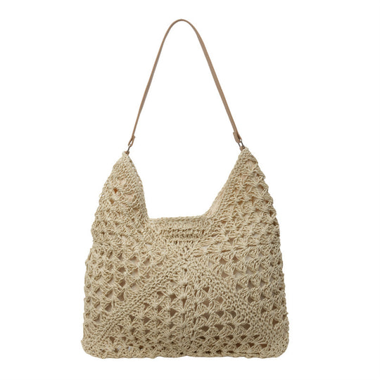 Damen Hobo-Tasche aus geflochtenem Naturmaterial mit trendigem Design Nord Taschen