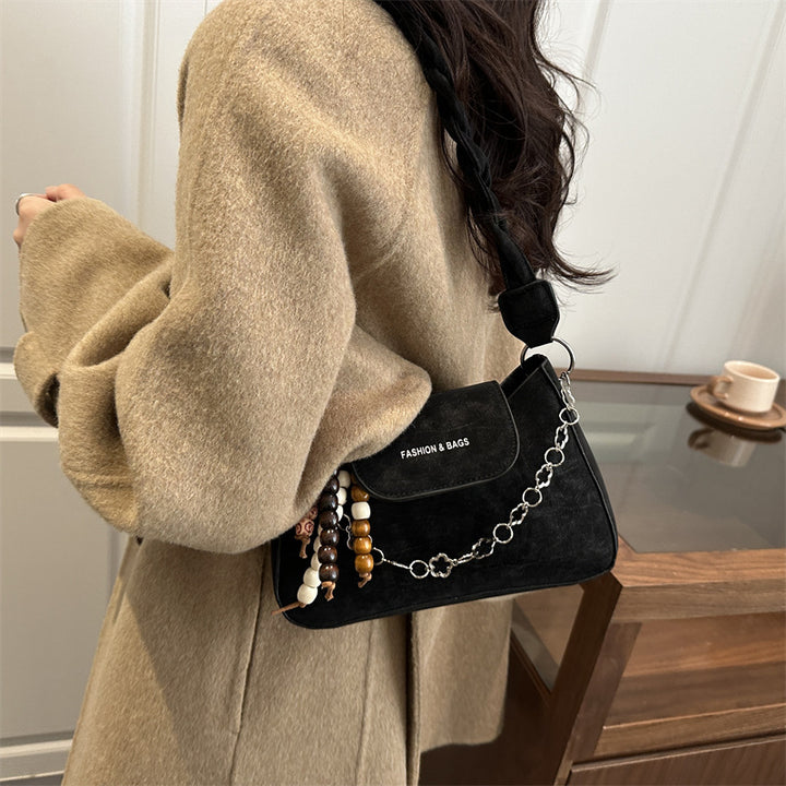 Damen stylische Crossbody-Tasche mit geflochtenem Tragegurt Nord Taschen