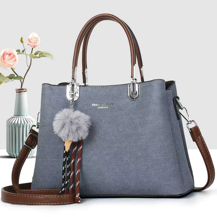 Damen elegante Handtasche im modernen Design mit abnehmbarem Anhänger Nord Taschen