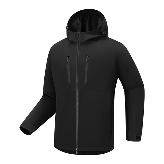 Herren Technische Softshell-Jacke mit ergonomischer Kapuze und vertikalen Brusttaschen Nord Taschen