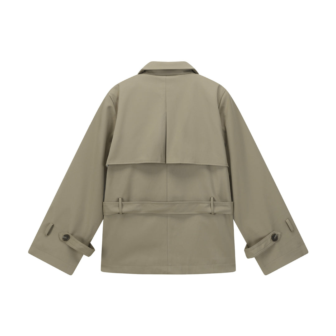 Damen Doppelreihiger Trenchcoat Nord Taschen