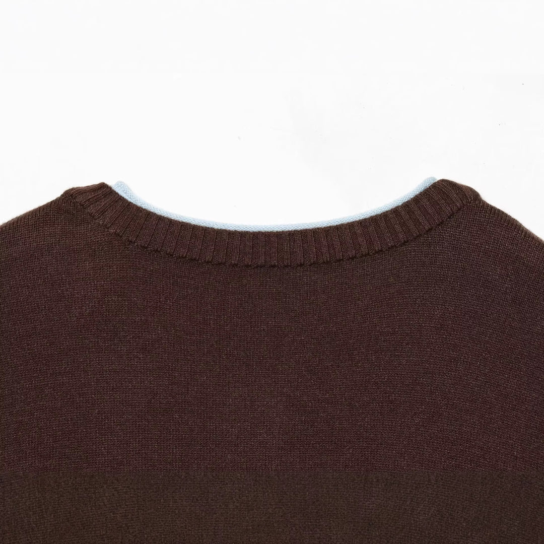 Damen Cardigan mit kontrastfarbener Knopfleiste und zweifarbigen Ärmeln Nord Taschen