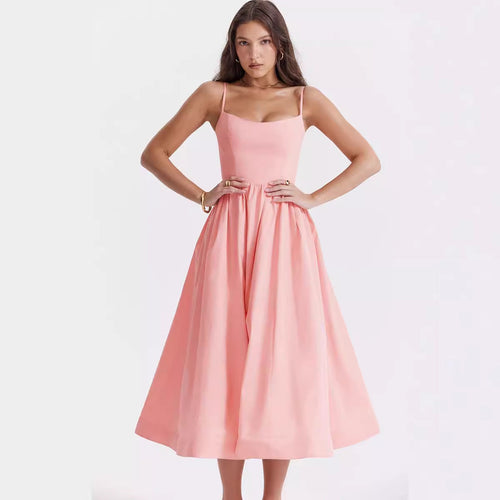 Damen Maxikleid mit floralem Print und verstellbaren Spaghettiträgern