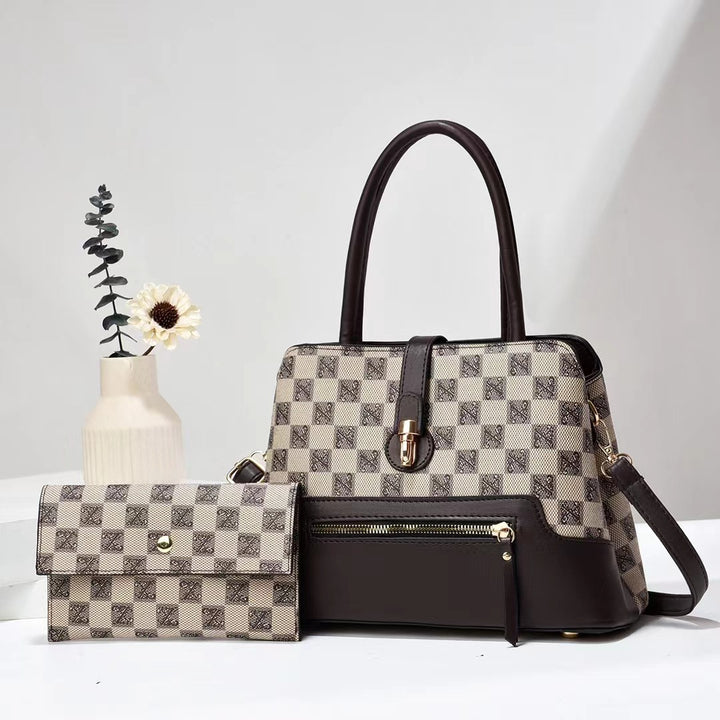 Damen Designer-Handtasche mit stylischem Karomuster und praktischer Mini-Clutch Nord Taschen