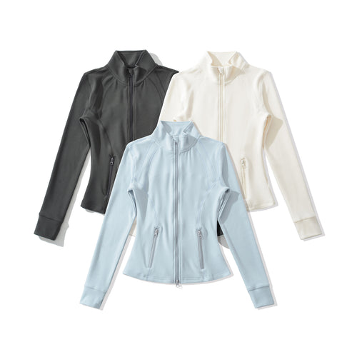 Damen Taillierte Funktions-Fleecejacke mit Stehkragen und formgebenden Teilungsnähten Nord Taschen