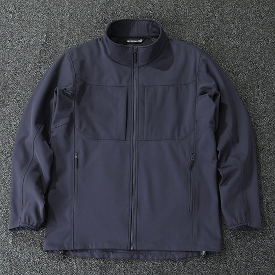 Herren Technische Softshelljacke mit Stehkragen und verdeckten Reißverschlusstaschen Nord Taschen