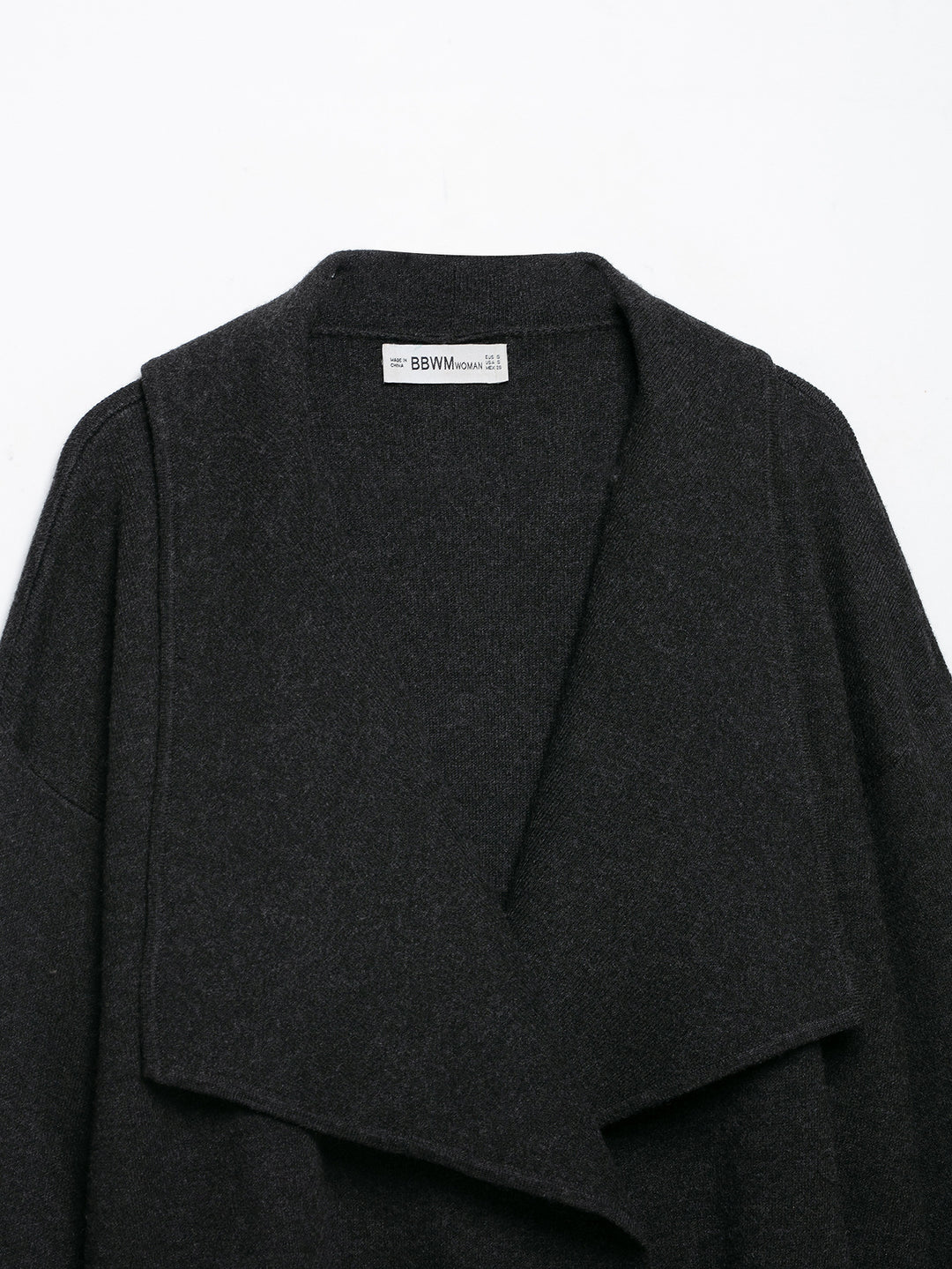 Damen Kurz geschnittener offener Wollmix-Cardigan mit großem Schalkragen und kastiger Cropped‑Silhouette Nord Taschen