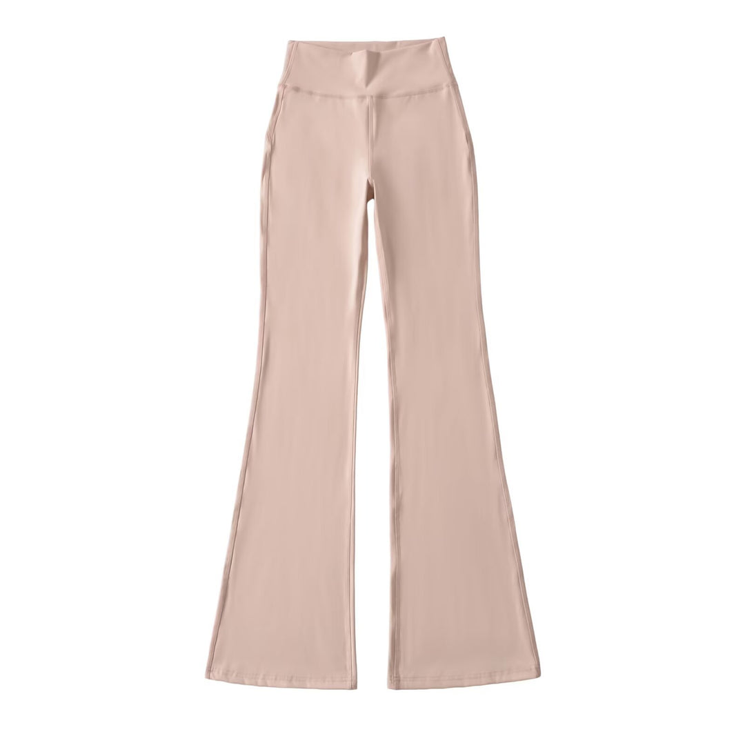 Damen Hochtaillierte ausgestellte Yoga‑Hose mit Formbund Nord Taschen