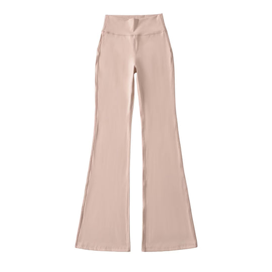 Damen Hochtaillierte ausgestellte Yoga‑Hose mit Formbund Nord Taschen