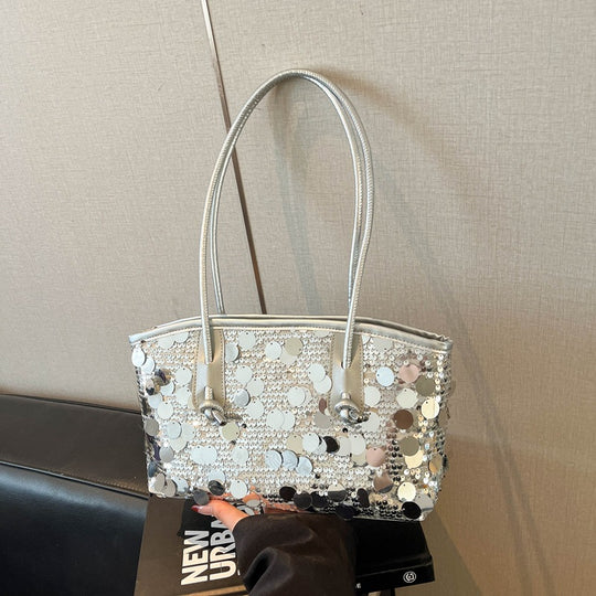 Damen glamouröse Umhängetasche mit funkelndem Pailletten-Design Nord Taschen