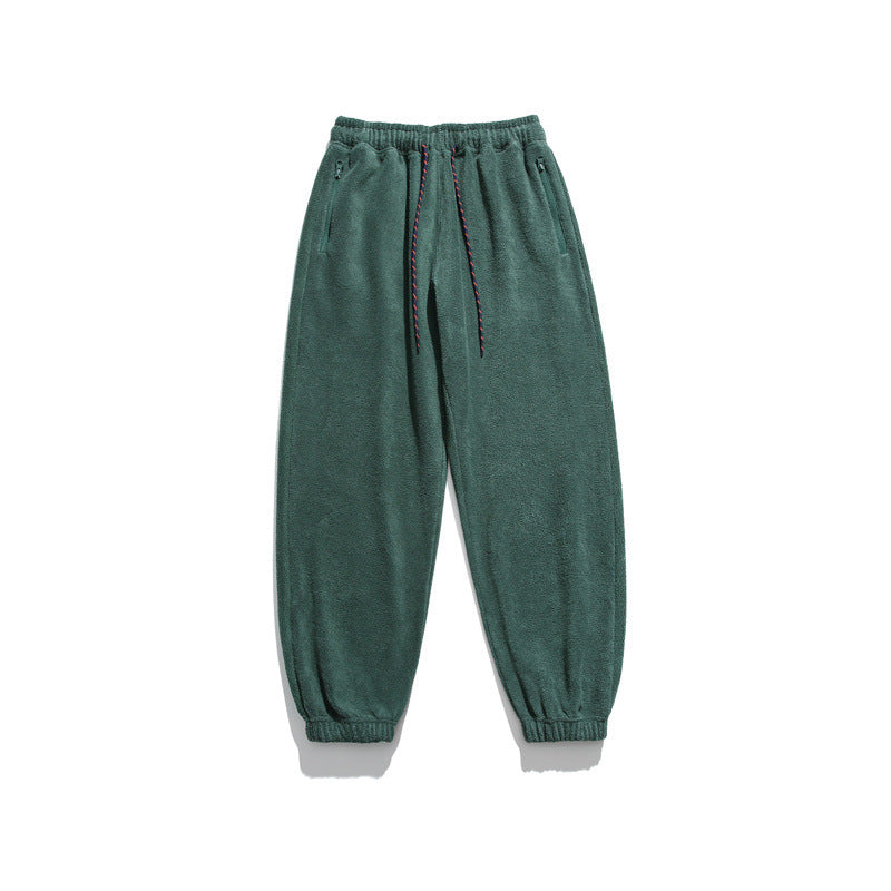 Herren Weit geschnittene Fleece-Jogginghose mit elastischen Bündchen und Eingrifftaschen Nord Taschen