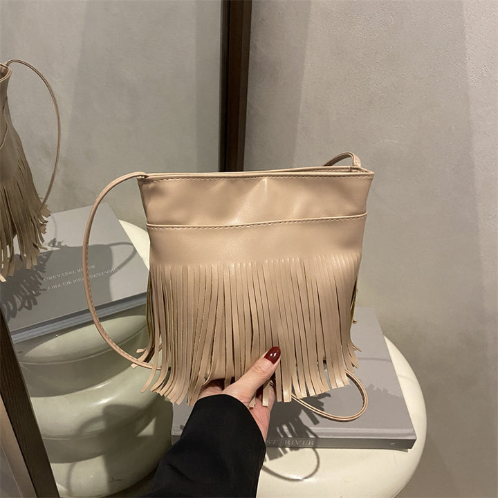 Damen schicke Umhängetasche mit fransigen Details Nord Taschen