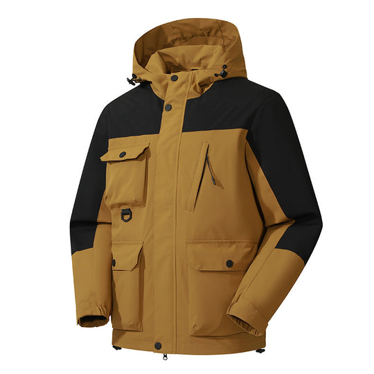 Herren technische Outdoorparka mit Kapuze, wasserabweisender Shell und Mehrfachtaschen Nord Taschen