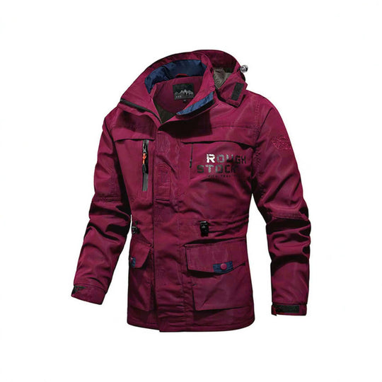 Herren Utility-Fieldparka mit Kapuze, Multifunktions-Taschen und verstellbarem Taillenzug Nord Taschen